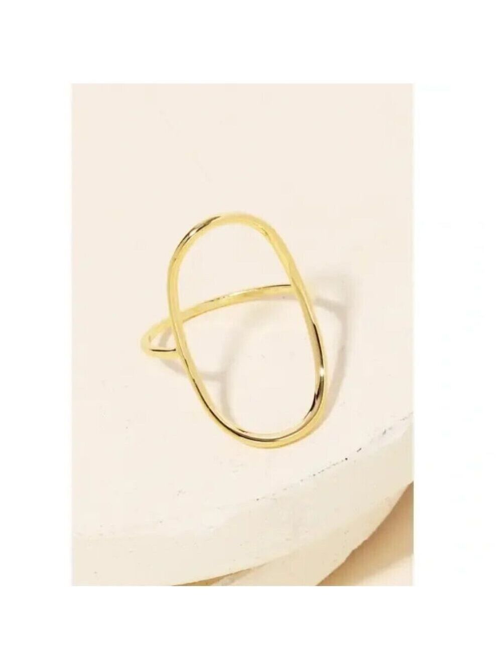 ($7) Curved Oval Minimalist Ring